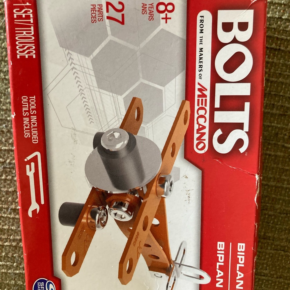 New box is damaged bolts plane